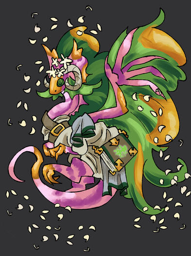 Flight Rising Dragon, Watercolor Style (March 2025)