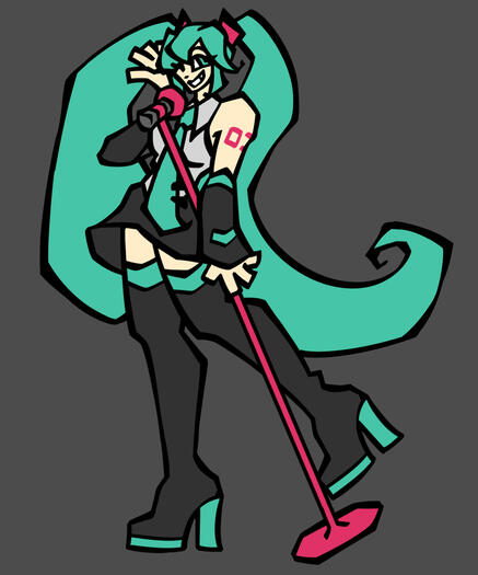 Hatsune Miku, Kuroiyuki96 Style Study, Flat Colors (February 2024)